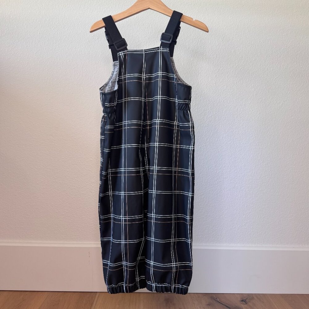 Miles The Label Rain Overalls 2Y • Black & White Plaid • Kids waterproof Outdoor - Picture 14 of 16